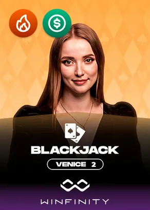 Venice BJ 2 Winfinity live dealer table by Live tables at Winshark